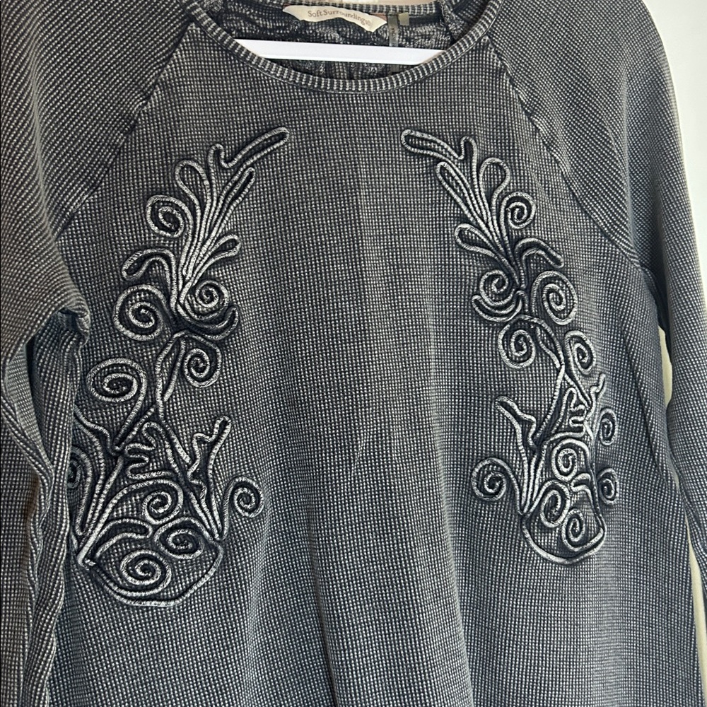 Soft Surroundings Thermal Embroidered Top - Picture 4 of 9